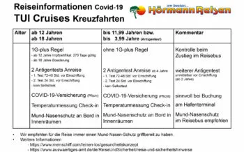 Reisebestimmungen, TUI-Cruises