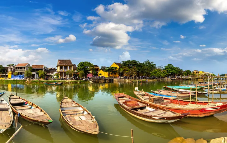 traditionelle Boote in Hoi An, Vietnam