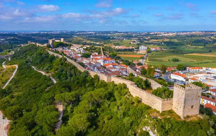 Panorama der Stadt Obidos in Portugal