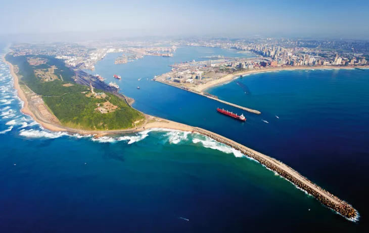 Gesamtluftbild von Durban,Südafrika