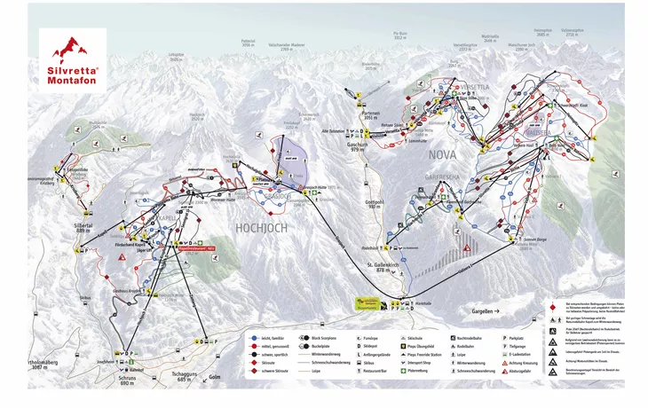 Pistenplan Montafon