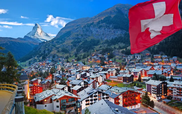 Zermatt am Fuße des Matterhorns, Schweiz