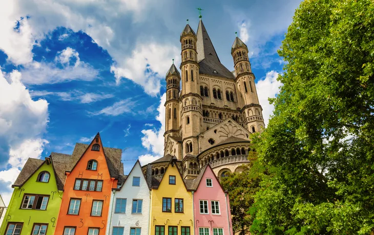 church Gross St Martin in the old town of Cologne, Germany