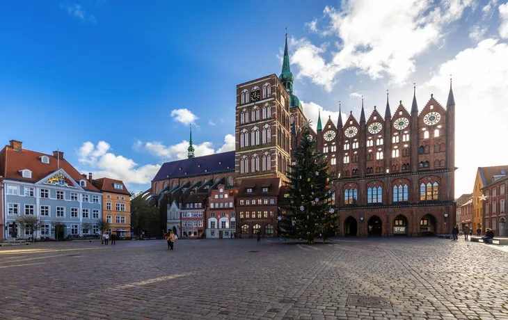 Alter Markt von Stralsund vor Weihnachten