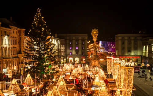 Weihnachtsmarkt in Linz, Österreich
