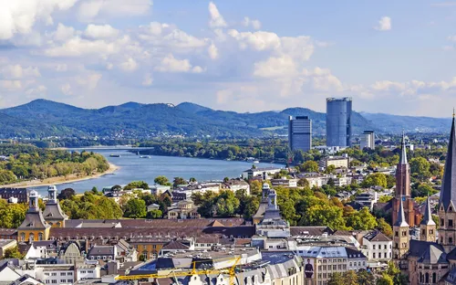Luftfahrt von Bonn, der ehemaligen Hauptstadt von Deutschland
