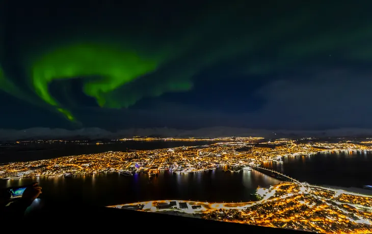 Nordlichter (Aurora Borealis) über Tromsø